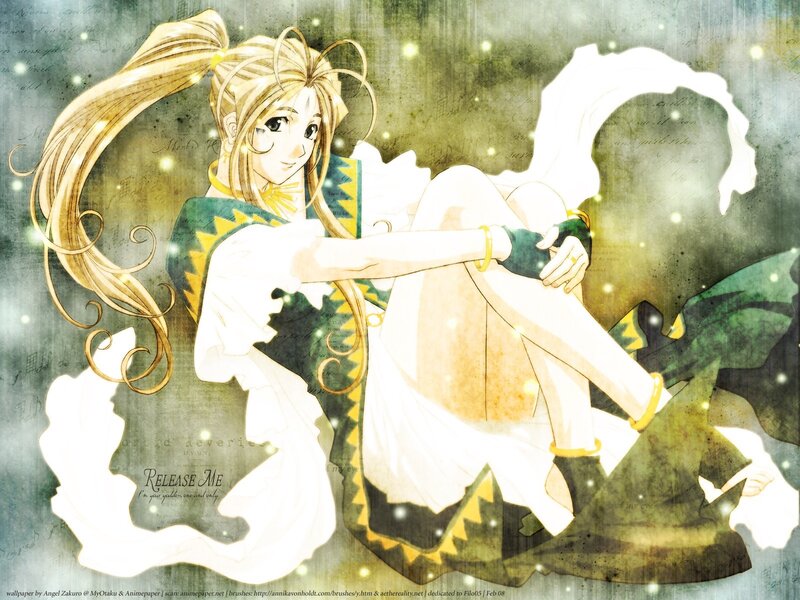 Anime girl with golden hair