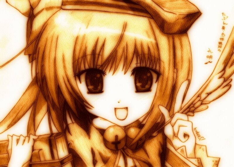 Anime girl with golden hair
