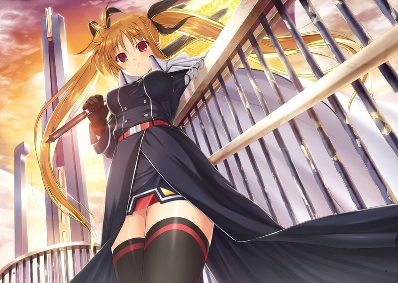 anime girl with golden hair