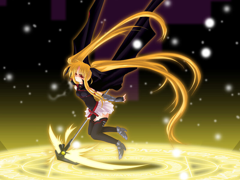 Anime girl with golden hair