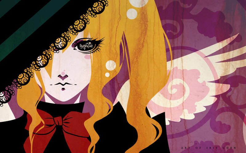 anime girl with golden hair