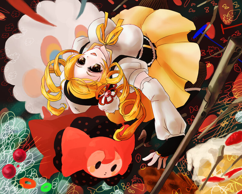 anime girl with golden hair