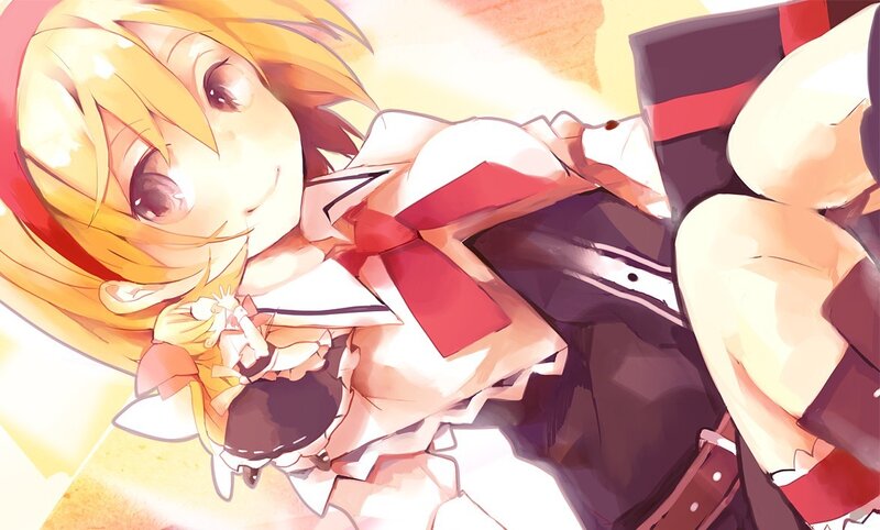 anime girl with golden hair