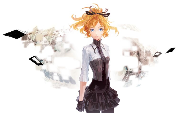 anime girl with golden hair