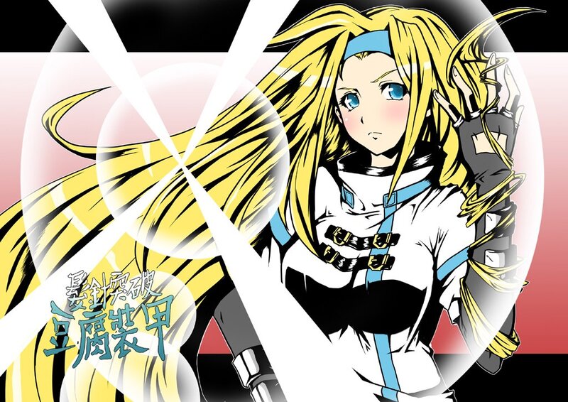 anime girl with golden hair
