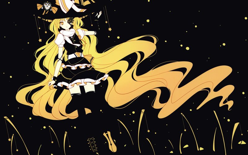 anime girl with golden hair