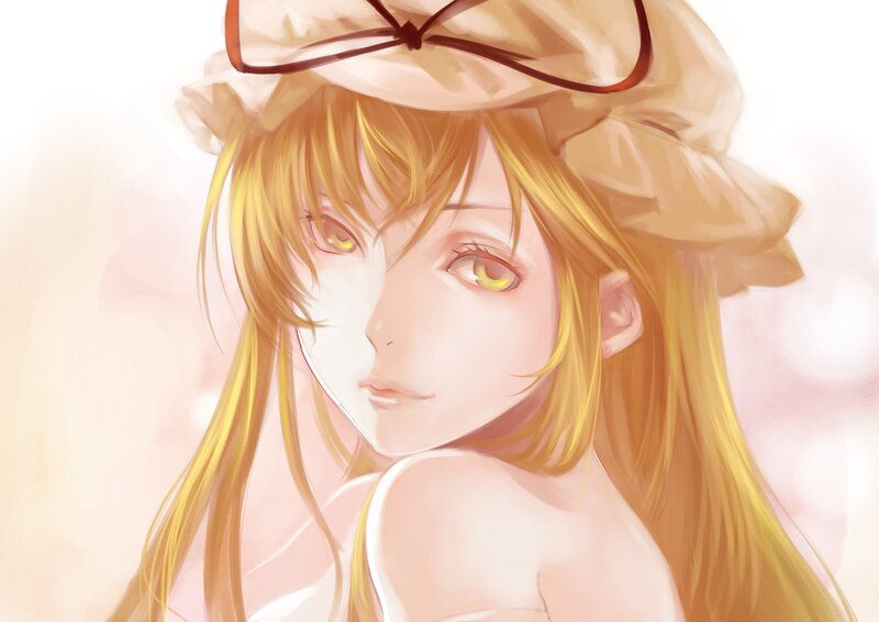 Anime girl with golden hair