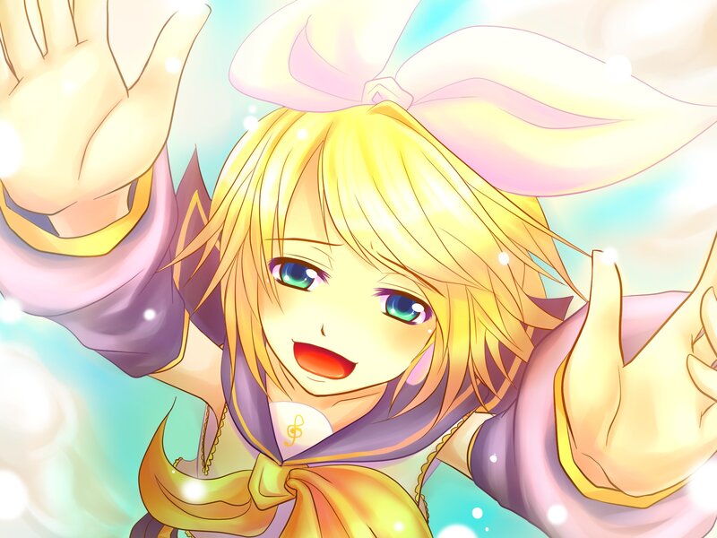 anime girl with golden hair