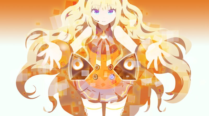 anime girl with golden hair