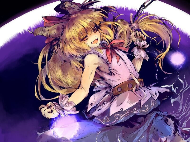 Anime girl with golden hair