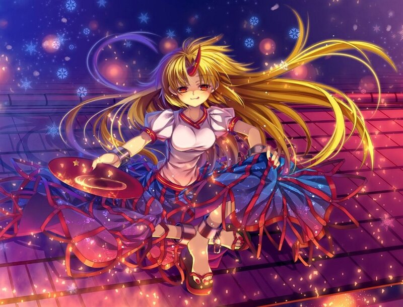 Anime girl with golden hair