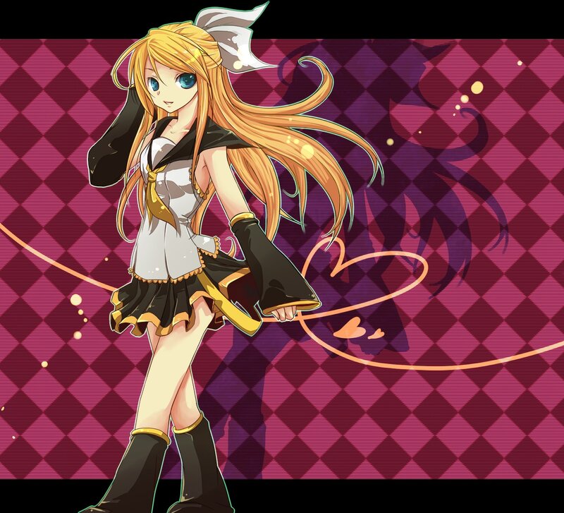 anime girl with golden hair