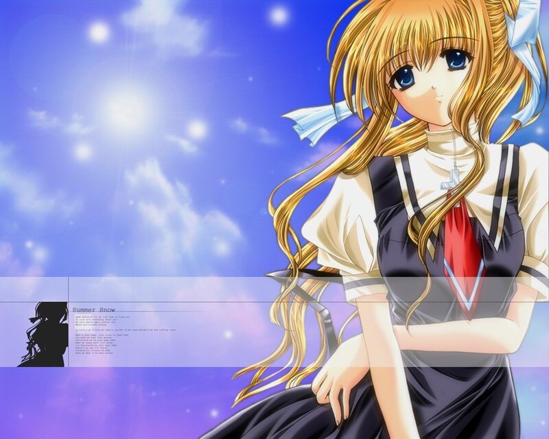 anime girl with golden hair