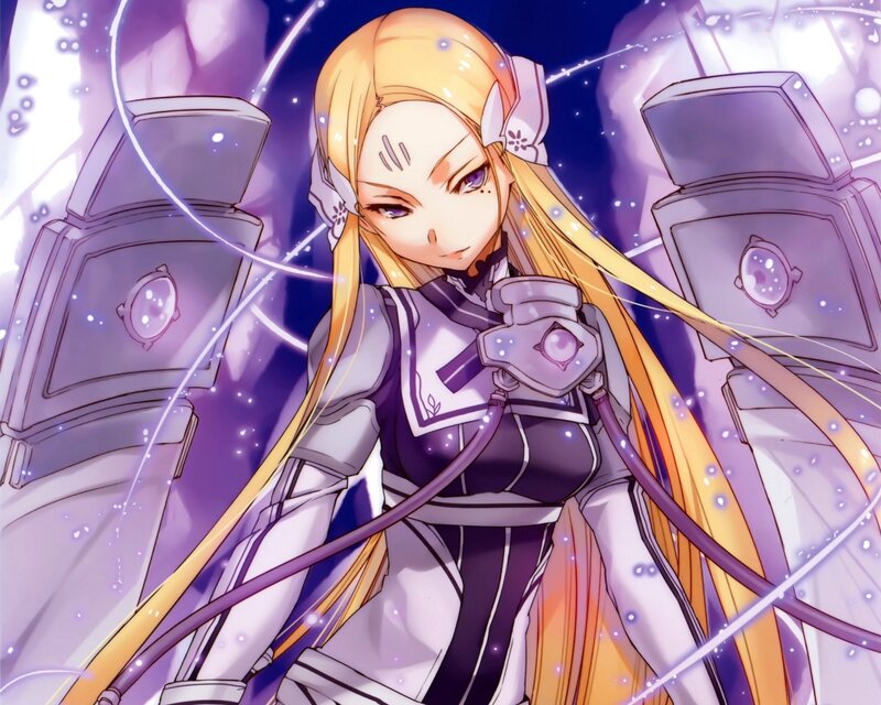 anime girl with golden hair