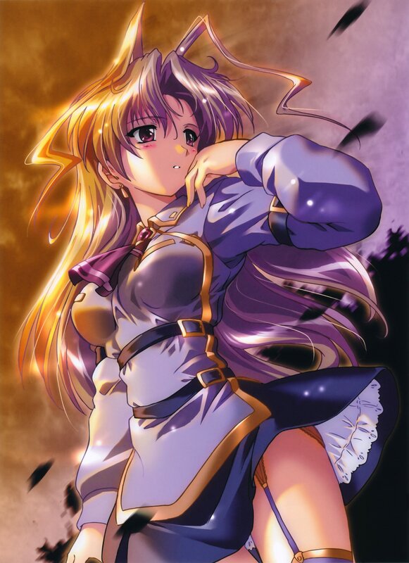 anime girl with golden hair
