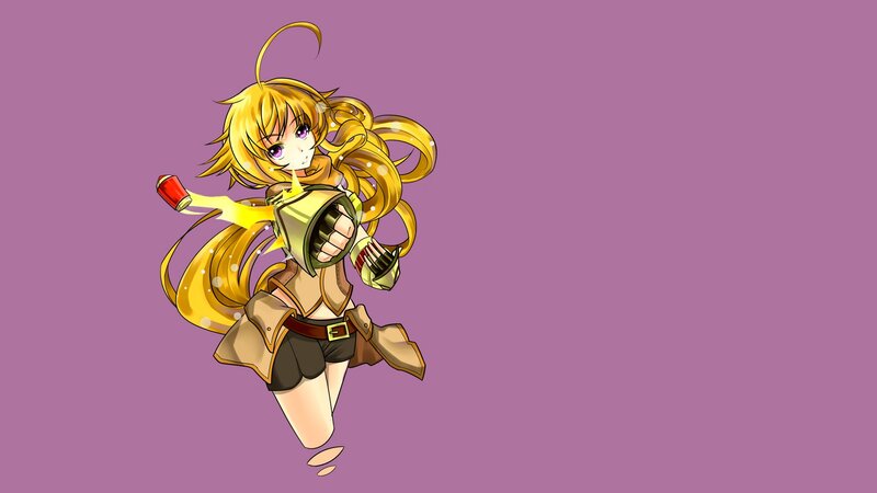 anime girl with golden hair