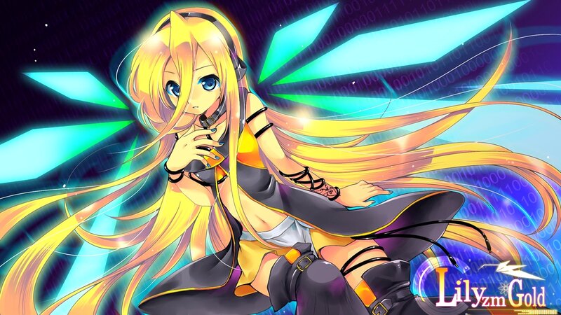 anime girl with golden hair