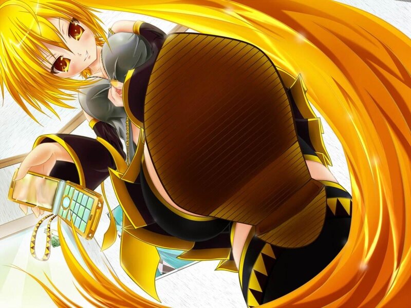 Anime Girl with Golden Hair — Yellow, Dynamic