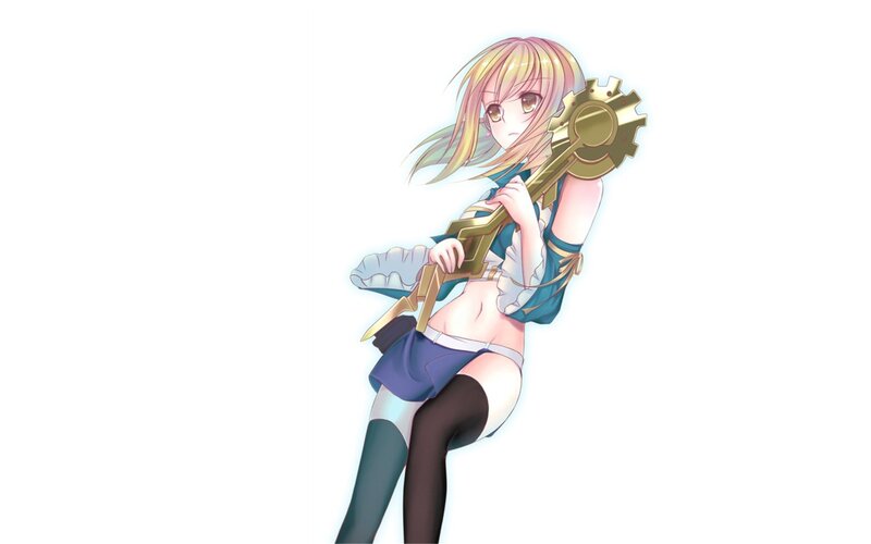 anime girl with golden key