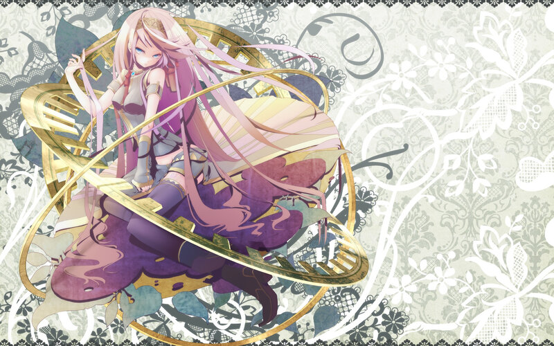 anime girl with golden rings