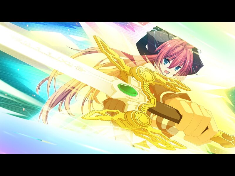 anime girl with golden sword
