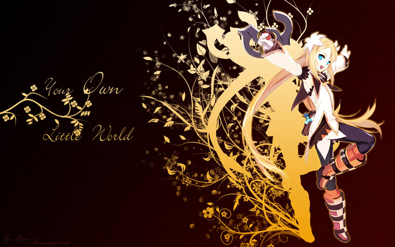 anime girl with golden vines