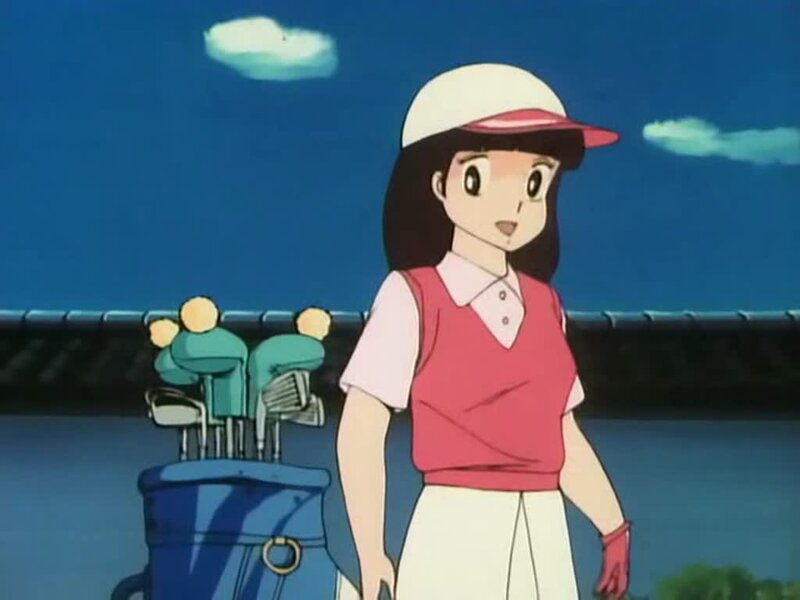 anime girl with golf bag
