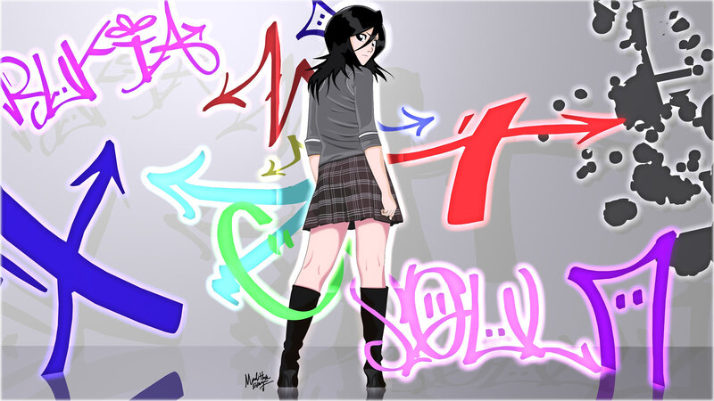 Anime Girl with Graffiti