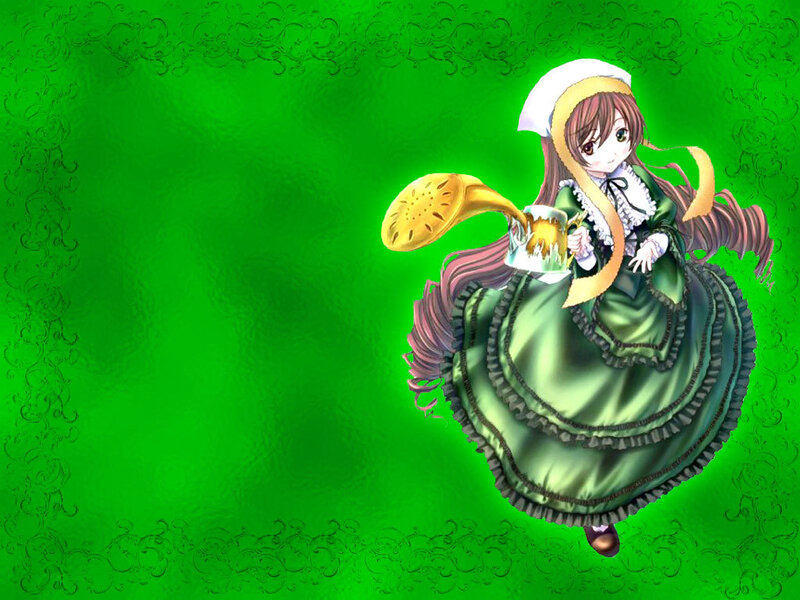 anime girl with gramophone