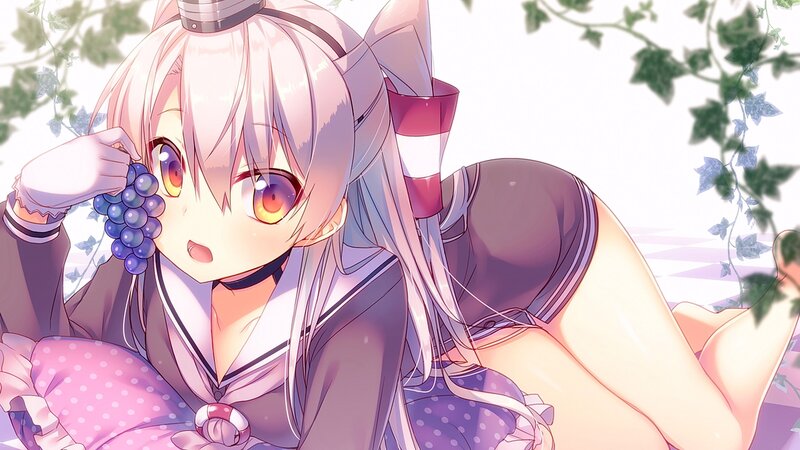 Anime Girl with Grapes — Pink