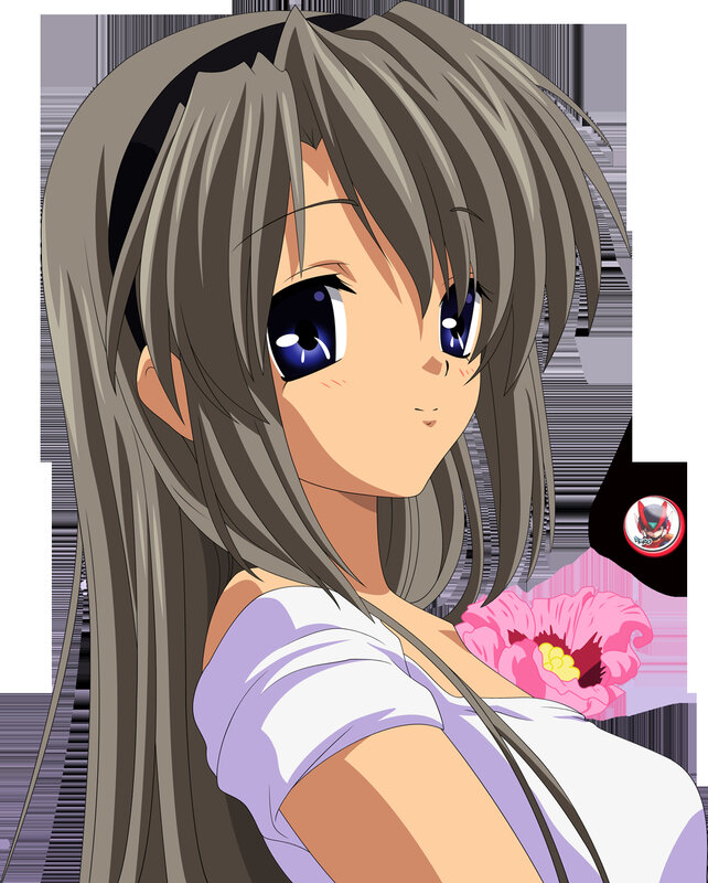 anime girl with gray hair