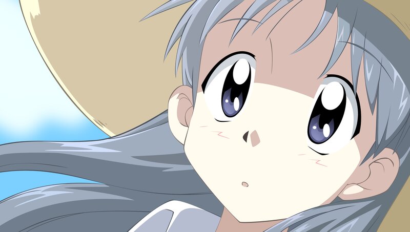 anime girl with gray hair