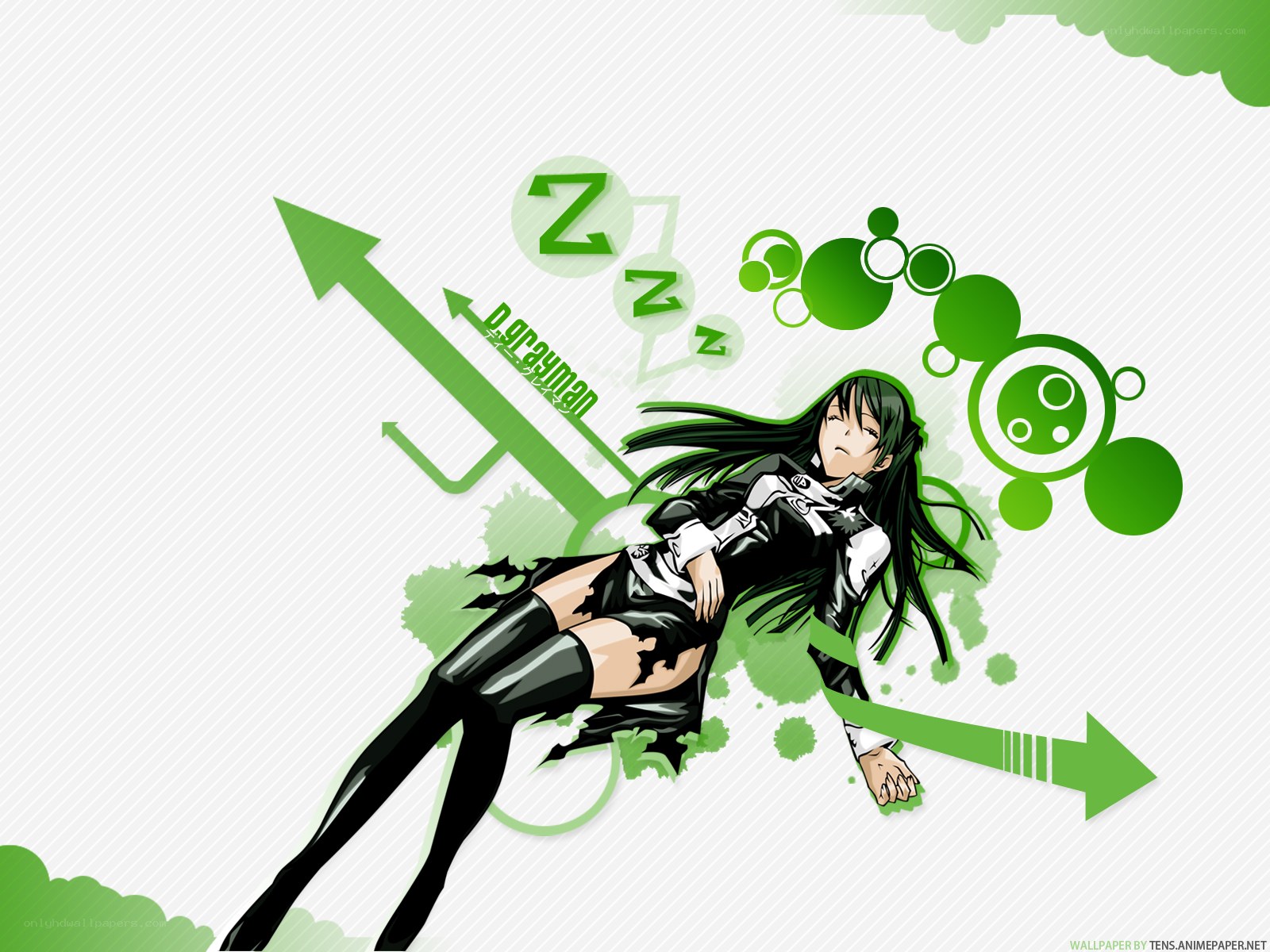 anime girl with green arrows