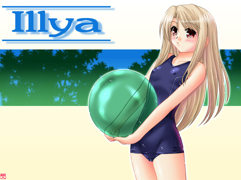 Anime girl with green ball