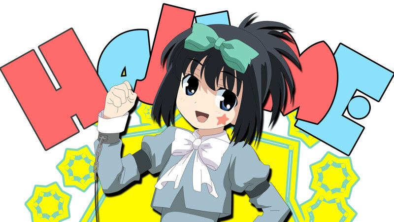 anime girl with green bow