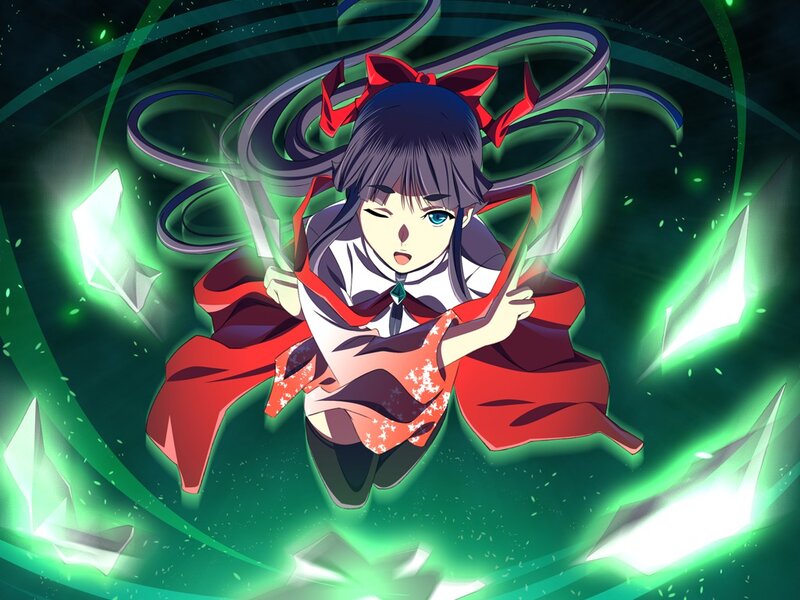 Anime Girl with Green Energy — Dramatic