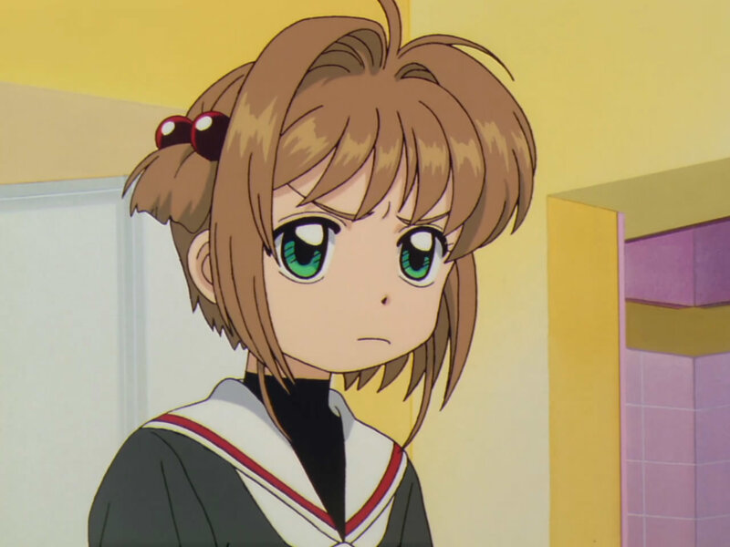 anime girl with green eyes