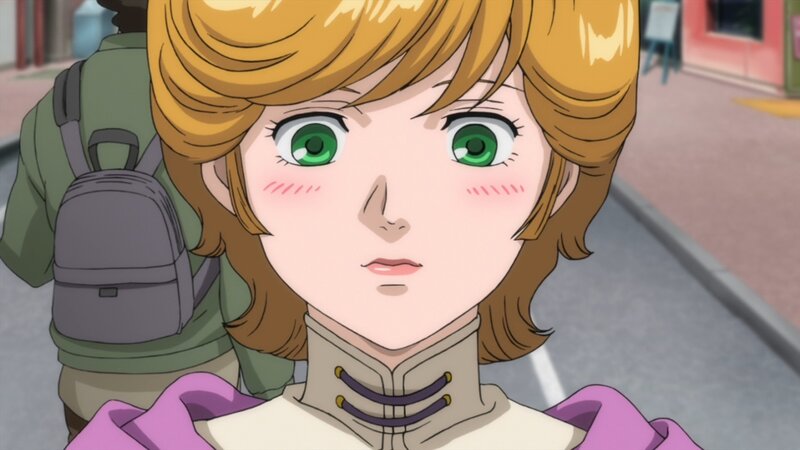 anime girl with green eyes