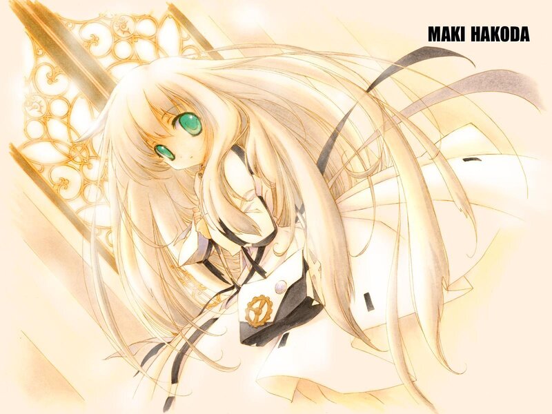 Anime girl with green eyes