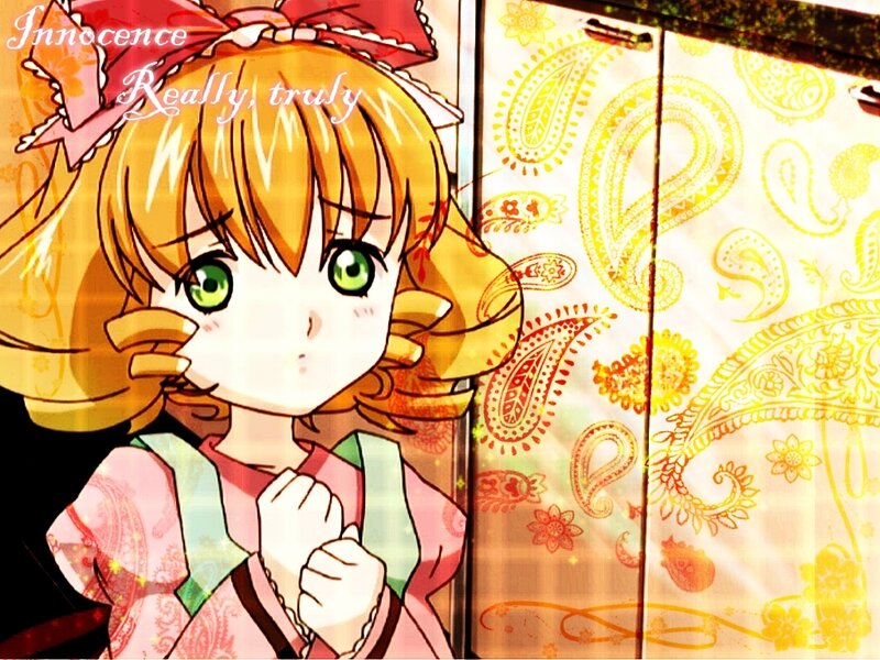 anime girl with green eyes