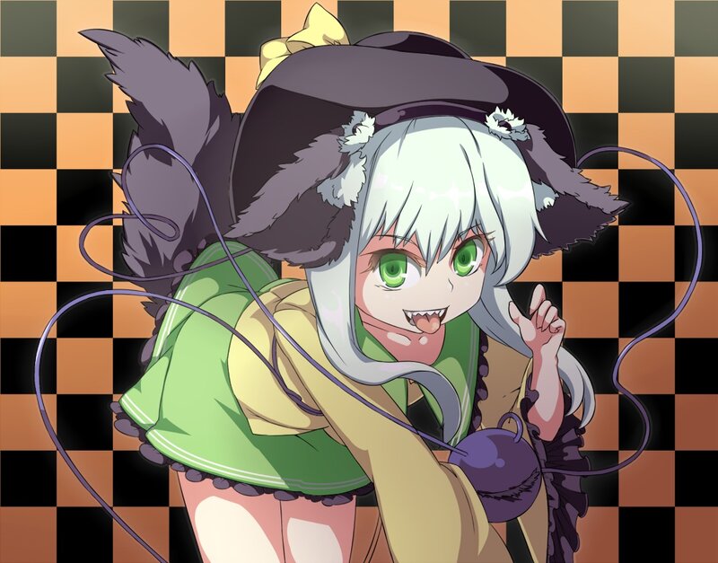 anime girl with green eyes