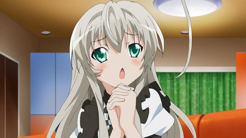 anime girl with green eyes