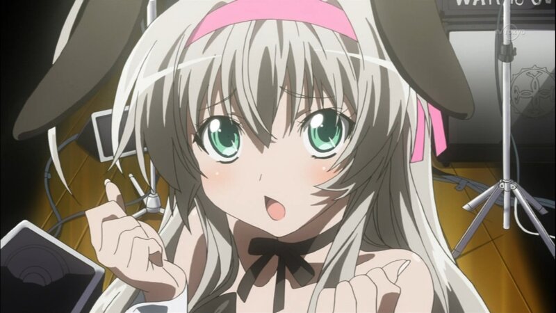 anime girl with green eyes