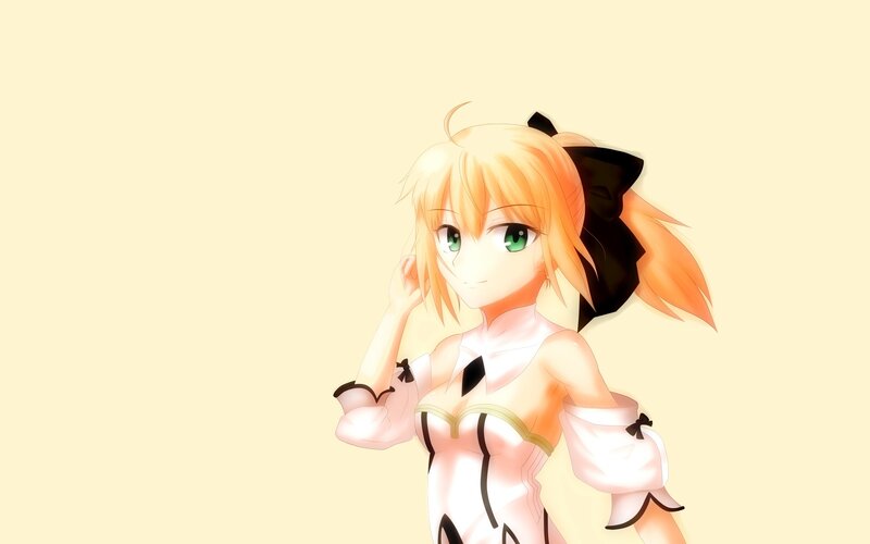 anime girl with green eyes