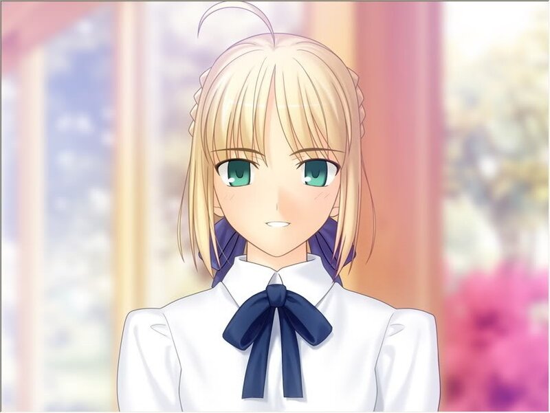 anime girl with green eyes