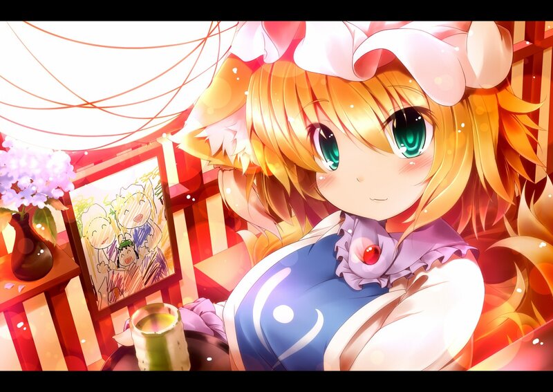 anime girl with green eyes