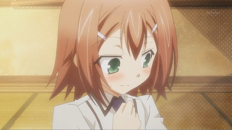 anime girl with green eyes