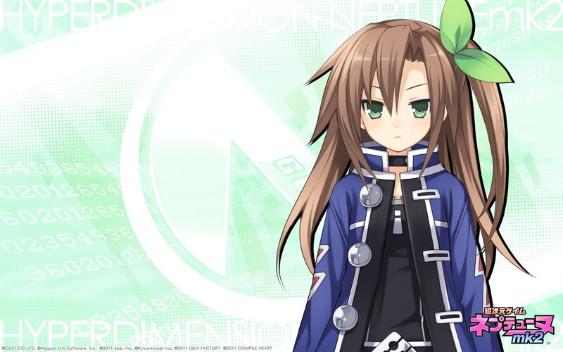Anime girl with green eyes