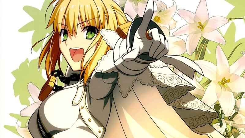 anime girl with green eyes
