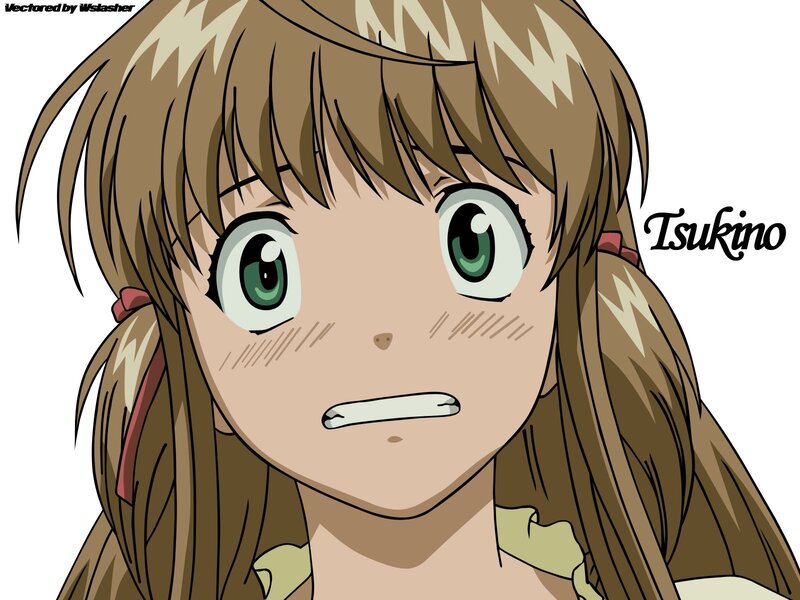 anime girl with green eyes